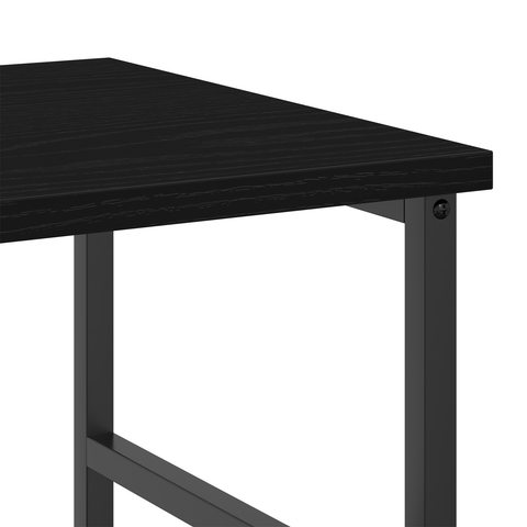 vidaXL Bookshelf Black Oak 50x33x117,5 cm Engineered Wood and Steel