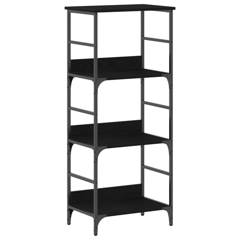 vidaXL Bookshelf Black Oak 50x33x117,5 cm Engineered Wood and Steel