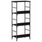 vidaXL Bookshelf Black Oak 50x33x117,5 cm Engineered Wood and Steel
