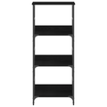 vidaXL Bookshelf Black Oak 50x33x117,5 cm Engineered Wood and Steel
