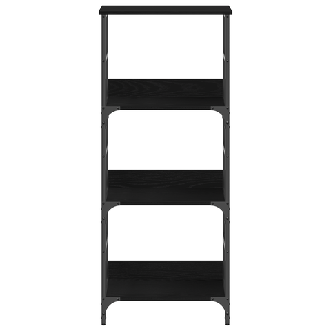 vidaXL Bookshelf Black Oak 50x33x117,5 cm Engineered Wood and Steel