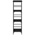 vidaXL Bookshelf Black Oak 50x33x117,5 cm Engineered Wood and Steel