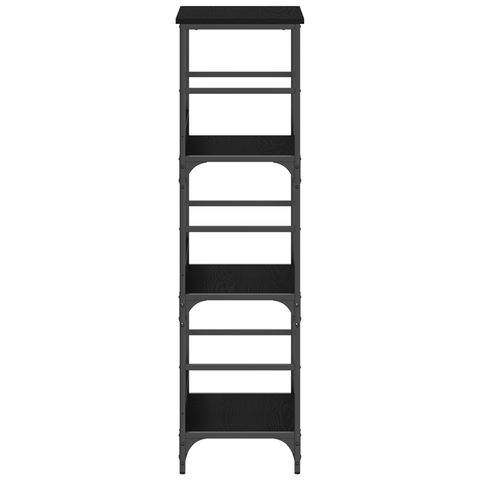 vidaXL Bookshelf Black Oak 50x33x117,5 cm Engineered Wood and Steel