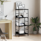 vidaXL Bookshelf Black Oak 50x33x117,5 cm Engineered Wood and Steel