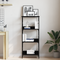 vidaXL Bookshelf Black Oak 50x33x117,5 cm Engineered Wood and Steel