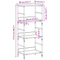 vidaXL Bookshelf Black Oak 50x33x117,5 cm Engineered Wood and Steel