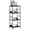 vidaXL Bookshelf Black Oak 50x33x117,5 cm Engineered Wood and Steel