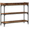 vidaXL Console Table Old Wood 100x30x80 cm Engineered Wood and Steel
