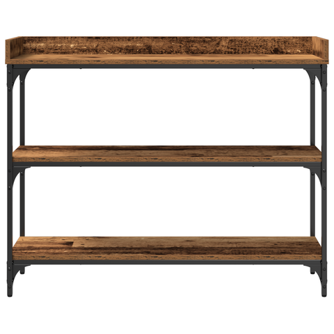 vidaXL Console Table Old Wood 100x30x80 cm Engineered Wood and Steel