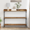 vidaXL Console Table Old Wood 100x30x80 cm Engineered Wood and Steel