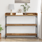 vidaXL Console Table Old Wood 100x30x80 cm Engineered Wood and Steel