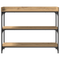 vidaXL Console Table Artisan Oak 100x30x80 cm Engineered Wood & Steel
