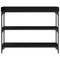 vidaXL Console Table Black Oak 100x30x80 cm Engineered Wood and Steel
