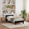 vidaXL Bed Frame Black oak 90 x 190 cm Engineered wood