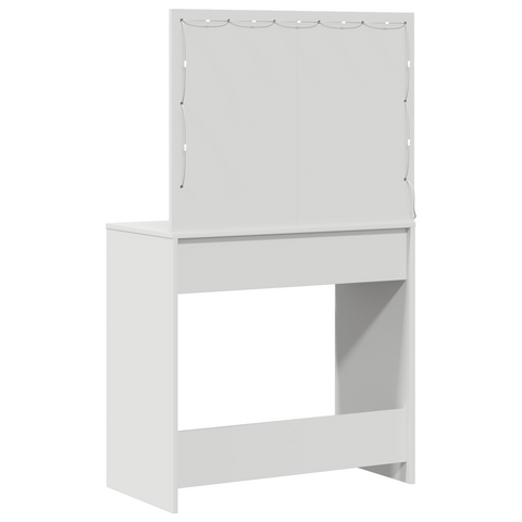 vidaXL Vanity Table with LED Lights - White, 78.5 x 41 x 135 cm