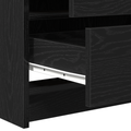 vidaXL Makeup Table with LED Lights - Black Oak, 31 x 16 x 53 inches