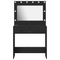 vidaXL Makeup Table with LED Lights - Black Oak, 31 x 16 x 53 inches