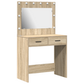 vidaXL Dressing Table with LED Lights Sonoma Oak 78.5x41x135 cm