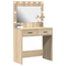 vidaXL Dressing Table with LED Lights Sonoma Oak 78.5x41x135 cm