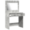 vidaXL Dressing Table with LED Lights Concrete Grey 78,5x41x135 cm