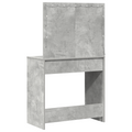 vidaXL Dressing Table with LED Lights Concrete Grey 78,5x41x135 cm