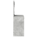 vidaXL Dressing Table with LED Lights Concrete Grey 78,5x41x135 cm