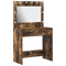 vidaXL Dressing Table with LED Lights Smoked Oak 78.5x41x135 cm