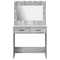 vidaXL Dressing Table with LED Lights Grey Sonoma 78,5x41x135 cm