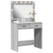 vidaXL Dressing Table with LED Lights Grey Sonoma 78,5x41x135 cm