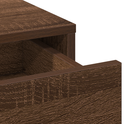 vidaXL Dressing Table with LED Lights Brown Oak 78,5x41x135 cm