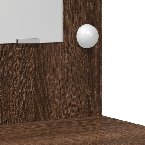 vidaXL Dressing Table with LED Lights Brown Oak 78,5x41x135 cm