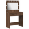 vidaXL Dressing Table with LED Lights Brown Oak 78,5x41x135 cm