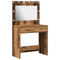 vidaXL Dressing Table with LED Lights Old Wood 78,5x41x135 cm
