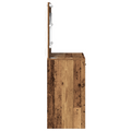 vidaXL Dressing Table with LED Lights Old Wood 78,5x41x135 cm