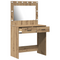 vidaXL Dressing Table with LED Lights Artisan Oak 78.5x41x135 cm