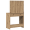 vidaXL Dressing Table with LED Lights Artisan Oak 78.5x41x135 cm
