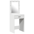 vidaXL Dressing Table with LED Lights White 50x41x135 cm