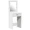 vidaXL Dressing Table with LED Lights White 50x41x135 cm