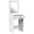 vidaXL Dressing Table with LED Lights White 50x41x135 cm