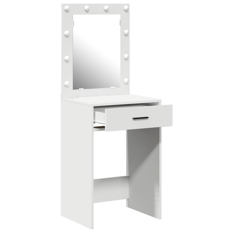 vidaXL Dressing Table with LED Lights White 50x41x135 cm