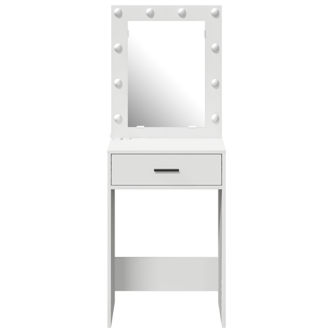 vidaXL Dressing Table with LED Lights White 50x41x135 cm