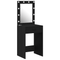 vidaXL Dressing Table with LED Lights Black Oak 50x41x135 cm