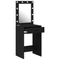 vidaXL Dressing Table with LED Lights Black Oak 50x41x135 cm