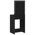 vidaXL Dressing Table with LED Lights Black Oak 50x41x135 cm