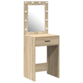 vidaXL Dressing Table with LED Lights Sonoma Oak 50x41x135 cm