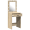 vidaXL Dressing Table with LED Lights Sonoma Oak 50x41x135 cm