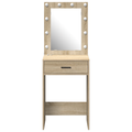 vidaXL Dressing Table with LED Lights Sonoma Oak 50x41x135 cm