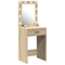 vidaXL Dressing Table with LED Lights Sonoma Oak 50x41x135 cm