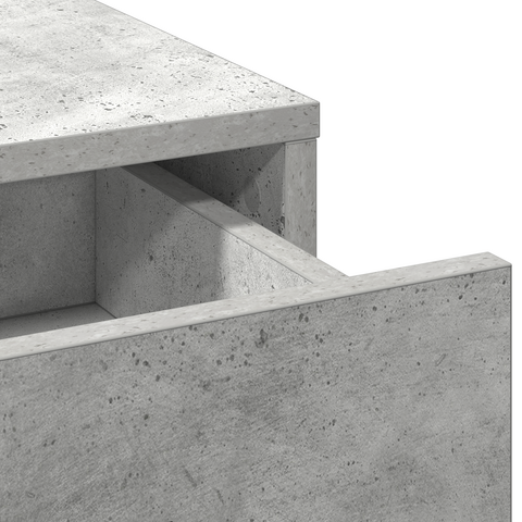 vidaXL Makeup Table with LED Lights in Concrete Grey, 50x41x135 cm