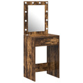 vidaXL Dressing Table with LED Lights Smoked Oak 50x41x135 cm